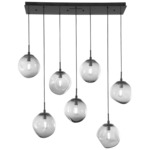 Aster Linear Multi Light Pendant - Matte Black / Smoke