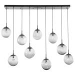 Aster Gem Linear Multi Light Pendant - Matte Black / Smoke Zircon