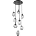 Cosmos Round Multi Light Pendant - Matte Black / Smoke