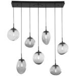 Cosmos Linear Multi Light Pendant - Matte Black / Smoke