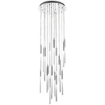 Main St Multi Light Pendant - Polished Nickel / Frost