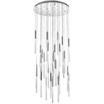 Main St Multi Light Pendant - Polished Nickel / Frost