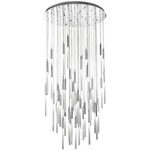 Main St Multi Light Pendant - Polished Nickel / Frost