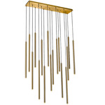 Filmore Linear Multi Light Pendant - Brass