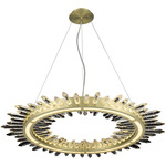 Aspen Chandelier - Brushed Brass / Crystal