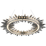 Aspen Chandelier - Dark Bronze / Crystal