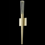 Encino Wall Sconce - Brushed Brass / Clear