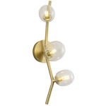 Hampton Wall Sconce - Brushed Brass / Clear
