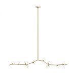 Hampton Linear Chandelier - Brushed Brass / Clear