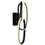 Circa Wall Sconce - Black / Opal