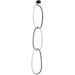 Circa Long Pendant - Black / Opal