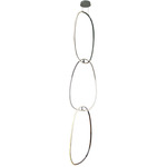 Circa Long Pendant - Polished Chrome / Opal