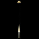 Encino Pendant - Brushed Brass / Clear