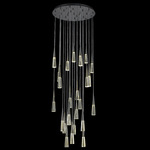 Encino Multi Light Pendant - Gun Metal / Clear