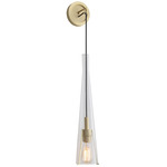 Abbey Park Wall Sconce - Brushed Brass / Clear