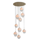 Sonoma Multi Light Pendant - Brushed Brass / White