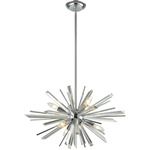 Palisades Round Chandelier - Chrome / Clear