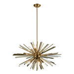 Palisades Round Chandelier - Antique Brass / Champagne