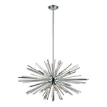 Palisades Round Chandelier - Chrome / Clear