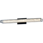 Cermack Crackle Bathroom Vanity Light - Matte Black / Crackle