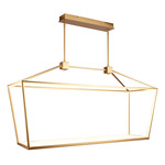 Park Ave Linear Chandelier - Gold