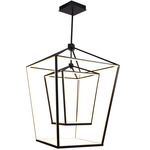 Park Ave Double Chandelier - Black