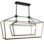 Park Ave Double Linear Chandelier - Black