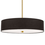 Everly Convertible Pendant - Aged Brass / Black