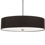 Everly Pendant - Polished Chrome / Black