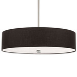 Everly Pendant - Satin Chrome / Black