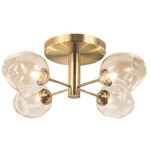 Abii Semi-Flush Mount - Vintage Bronze / Champagne