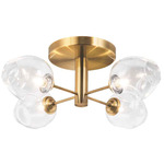 Abii Semi-Flush Mount - Vintage Bronze / Clear / Clear