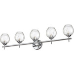 Abii Bathroom Vanity Light - Polished Chrome / Clear