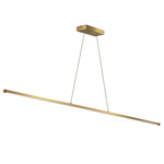 Array Linear Pendant with Angle Wires - Aged Brass / White
