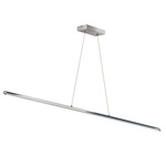 Array Linear Pendant with Angle Wires - Polished Chrome / White