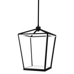 Cage Chandelier - Matte Black / White