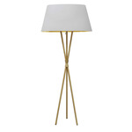 Gabriela Floor Lamp - Aged Brass / White