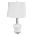Goliath Sculpted Table Lamp - Gloss White / White