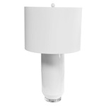 Goliath Column Table Lamp - Gloss White / White