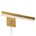 Leonardo Plug-In Picture Light - Aged Brass / Frosted