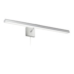 Leonardo Hardwire or Plug-In Picture Light - Satin Chrome / Frosted