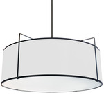 Trapezoid Drum Pendant - Black / White