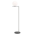 IC In & Out Floor Lamp - Brushed Stainless Steel / Opal