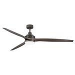 Artiste Smart Ceiling Fan with Light - Metallic Matte Bronze / Walnut