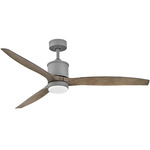 Hover Outdoor Smart Ceiling Fan with Light - Graphite / Driftwood