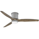 Hover Outdoor Flush Smart Ceiling Fan with Light - Graphite / Driftwood