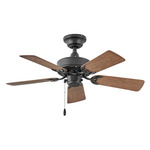 Cabana Ceiling Fan - Matte Black / Walnut