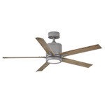 Vail Outdoor Smart Ceiling Fan with Light - Graphite / Driftwood