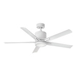 Vail Outdoor Smart Ceiling Fan with Light - Matte White / Matte White