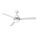 Verge Ceiling Fan with Light - Matte White / Matte White
